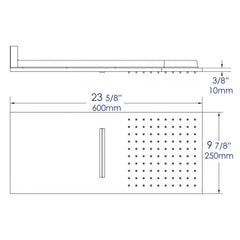 ALFI 10" Wall-Mounted Square Waterfall Rain Shower Head - RAIN10SW - The Home Selection