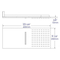 ALFI 10" Wall-Mounted Square Waterfall Rain Shower Head - RAIN10SW - The Home Selection