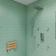 ALFI 10" Wall-Mounted Square Waterfall Rain Shower Head - RAIN10SW - The Home Selection