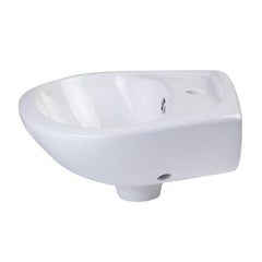 ALFI 14" White Rounded Porcelain Wall Mount Bathroom Sink Basin - AB106 - The Home Selection