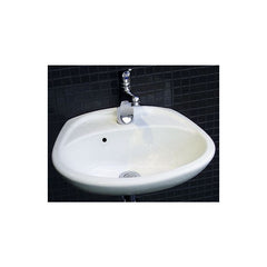 ALFI 14" White Rounded Porcelain Wall Mount Bathroom Sink Basin - AB106 - The Home Selection