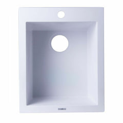 ALFI 17" Drop-In Rectangular Granite Kitchen Prep Sink - AB1720DI - The Home Selection