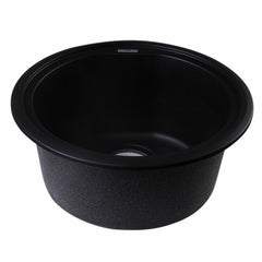 ALFI 17" Drop-In Round Granite Composite Kitchen Prep Sink - AB1717DI - The Home Selection