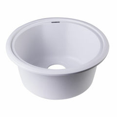 ALFI 17" Drop-In Round Granite Composite Kitchen Prep Sink - AB1717DI - The Home Selection