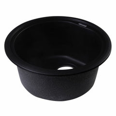 ALFI 17" Drop-In Round Granite Composite Kitchen Prep Sink - AB1717DI - The Home Selection