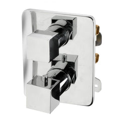 ALFI 2 Way Thermostatic Square Knob Shower Set w/ Hand held Showerhead - AB2830 - The Home Selection