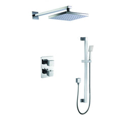ALFI 2 Way Thermostatic Square Knob Shower Set w/ Hand held Showerhead - AB2830 - The Home Selection