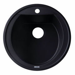 ALFI 20" Drop-In Round Granite Composite Kitchen Prep Sink - AB2020DI - The Home Selection