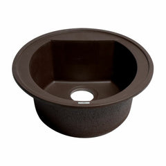 ALFI 20" Drop-In Round Granite Composite Kitchen Prep Sink - AB2020DI - The Home Selection