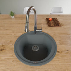 ALFI 20" Drop-In Round Granite Composite Kitchen Prep Sink - AB2020DI - The Home Selection