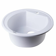 ALFI 20" Drop-In Round Granite Composite Kitchen Prep Sink - AB2020DI - The Home Selection