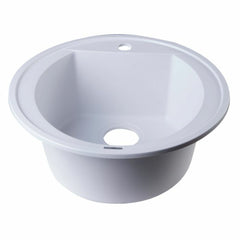 ALFI 20" Drop-In Round Granite Composite Kitchen Prep Sink - AB2020DI - The Home Selection