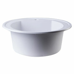 ALFI 20" Drop-In Round Granite Composite Kitchen Prep Sink - AB2020DI - The Home Selection