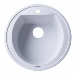ALFI 20" Drop-In Round Granite Composite Kitchen Prep Sink - AB2020DI - The Home Selection