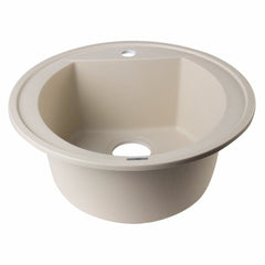 ALFI 20" Drop-In Round Granite Composite Kitchen Prep Sink - AB2020DI - The Home Selection