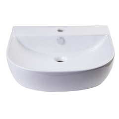 ALFI 20" White D-Bowl Porcelain Wall Mounted Bath Sink - AB110 - The Home Selection