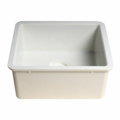 ALFI 20" White Fireclay Undermount Kitchen Sink - AB2017 - The Home Selection
