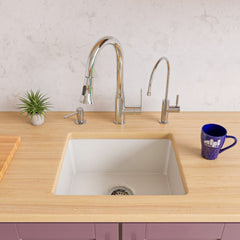 ALFI 20" White Fireclay Undermount Kitchen Sink - AB2017 - The Home Selection