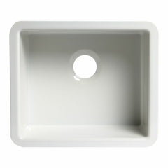 ALFI 20" White Fireclay Undermount Kitchen Sink - AB2017 - The Home Selection