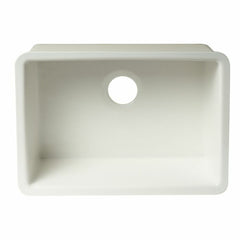 ALFI 23" White Fireclay Undermount Kitchen Sink - AB2317 - The Home Selection