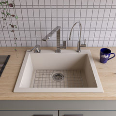 ALFI 24" Drop-In Single Bowl Granite Composite Kitchen Sink - AB2420DI - The Home Selection