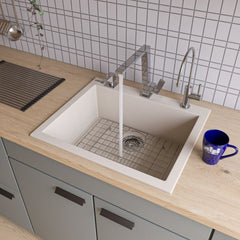 ALFI 24" Drop-In Single Bowl Granite Composite Kitchen Sink - AB2420DI - The Home Selection