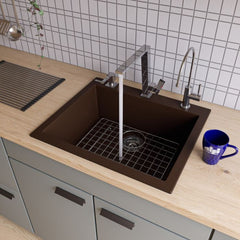 ALFI 24" Drop-In Single Bowl Granite Composite Kitchen Sink - AB2420DI - The Home Selection