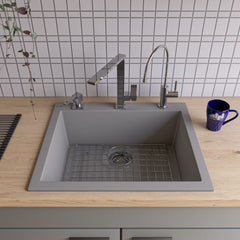 ALFI 24" Drop-In Single Bowl Granite Composite Kitchen Sink - AB2420DI - The Home Selection