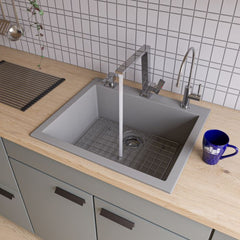 ALFI 24" Drop-In Single Bowl Granite Composite Kitchen Sink - AB2420DI - The Home Selection