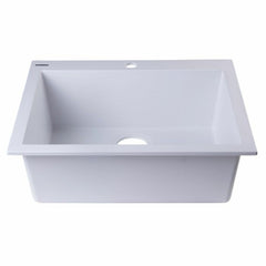 ALFI 24" Drop-In Single Bowl Granite Composite Kitchen Sink - AB2420DI - The Home Selection