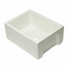 ALFI 24" Reversible Smooth / Fluted Single Bowl Fireclay Farm Sink - AB2418HS - The Home Selection