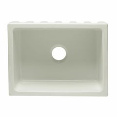 ALFI 24" Reversible Smooth / Fluted Single Bowl Fireclay Farm Sink - AB2418HS - The Home Selection