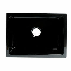 ALFI 24" Reversible Smooth / Fluted Single Bowl Fireclay Farm Sink - AB2418HS - The Home Selection