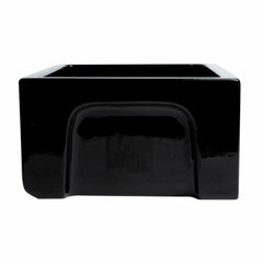 ALFI 24" Reversible Smooth / Fluted Single Bowl Fireclay Farm Sink - AB2418HS - The Home Selection