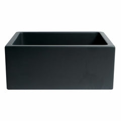 ALFI 24" Reversible Smooth / Fluted Single Bowl Fireclay Farm Sink - AB2418HS - The Home Selection