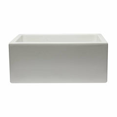 ALFI 24" Reversible Smooth / Fluted Single Bowl Fireclay Farm Sink - AB2418HS - The Home Selection