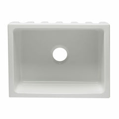 ALFI 24" Reversible Smooth / Fluted Single Bowl Fireclay Farm Sink - AB2418HS - The Home Selection