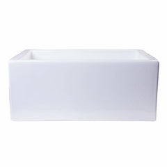 ALFI 24" Smooth Thick Wall Fireclay Single Bowl Farm Sink - AB2418SB - The Home Selection
