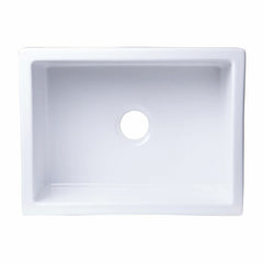 ALFI 24" Smooth Thick Wall Fireclay Single Bowl Farm Sink - AB2418SB - The Home Selection