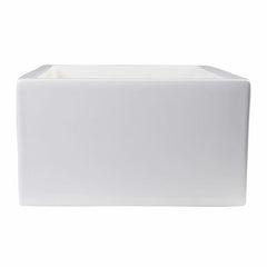 ALFI 24" Smooth Thick Wall Fireclay Single Bowl Farm Sink - AB2418SB - The Home Selection