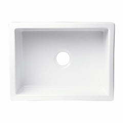 ALFI 24" Smooth Thick Wall Fireclay Single Bowl Farm Sink - AB2418SB - The Home Selection