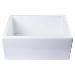 ALFI 24" Smooth Thick Wall Fireclay Single Bowl Farm Sink - AB2418SB - The Home Selection