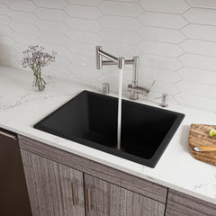 ALFI 24" Undermount / Drop In Fireclay Kitchen Sink - AB2418UD - The Home Selection