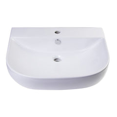 ALFI 24" White D-Bowl Porcelain Wall Mounted Bath Sink - AB111 - The Home Selection