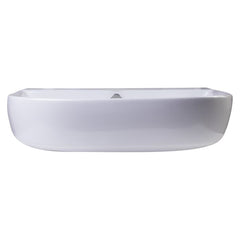ALFI 24" White D-Bowl Porcelain Wall Mounted Bath Sink - AB111 - The Home Selection