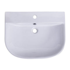 ALFI 24" White D-Bowl Porcelain Wall Mounted Bath Sink - AB111 - The Home Selection