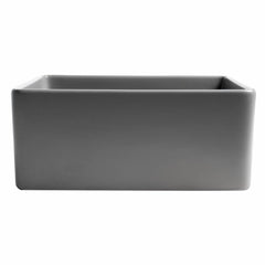 ALFI 24" x 18" Smooth Apron Single Bowl Fireclay Farm Sink - ABF2418 - The Home Selection