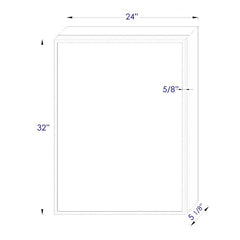 ALFI 24" x 32" Single Door LED Light Medicine Cabinet - ABMC2432 - The Home Selection