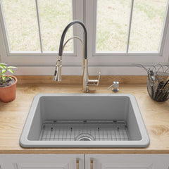 ALFI 27" x 18" Fireclay Undermount / Drop In Firelcay Kitchen Sink - ABF2718UD - The Home Selection