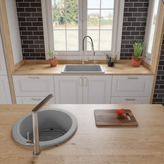 ALFI 27" x 18" Fireclay Undermount / Drop In Firelcay Kitchen Sink - ABF2718UD - The Home Selection